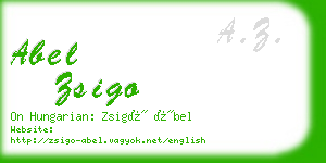 abel zsigo business card